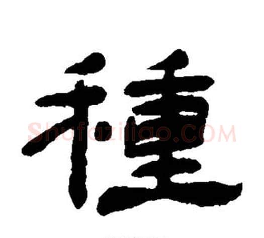 种字杨岘毛笔隶书书法写法,摘自杨岘毛笔隶书书法作品