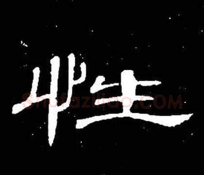 性字席夔毛笔隶书书法写法,摘自千字文