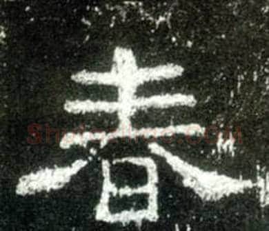 春字佚名毛笔隶书书法写法,摘自史晨碑