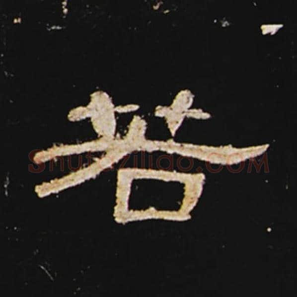 王敞毛笔隶书若字的写法,摘自王敞书法作品曹全碑
