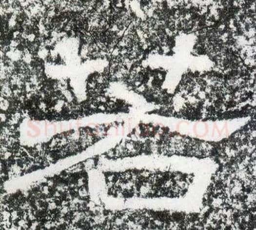 若字仇靖毛笔隶书书法写法,摘自西狭颂