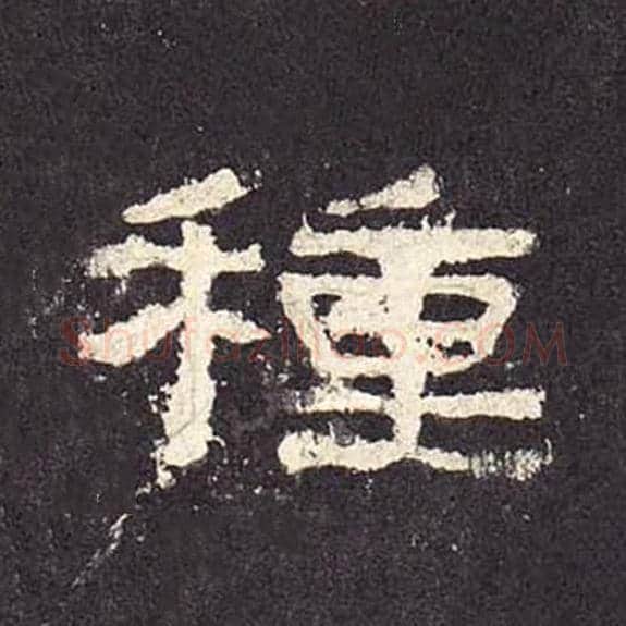 种毛笔隶书的写法_毛笔书法隶书种单字帖图片_摘自东汉张迁碑第305字