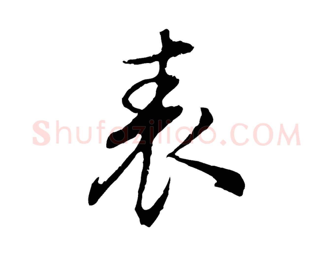 表毛笔行书写法,摘自明代董其昌邵康节先生自着无名公