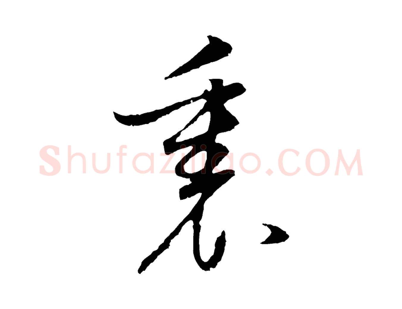 裏毛笔行书写法,摘自明代董其昌邵康节先生自着无名公