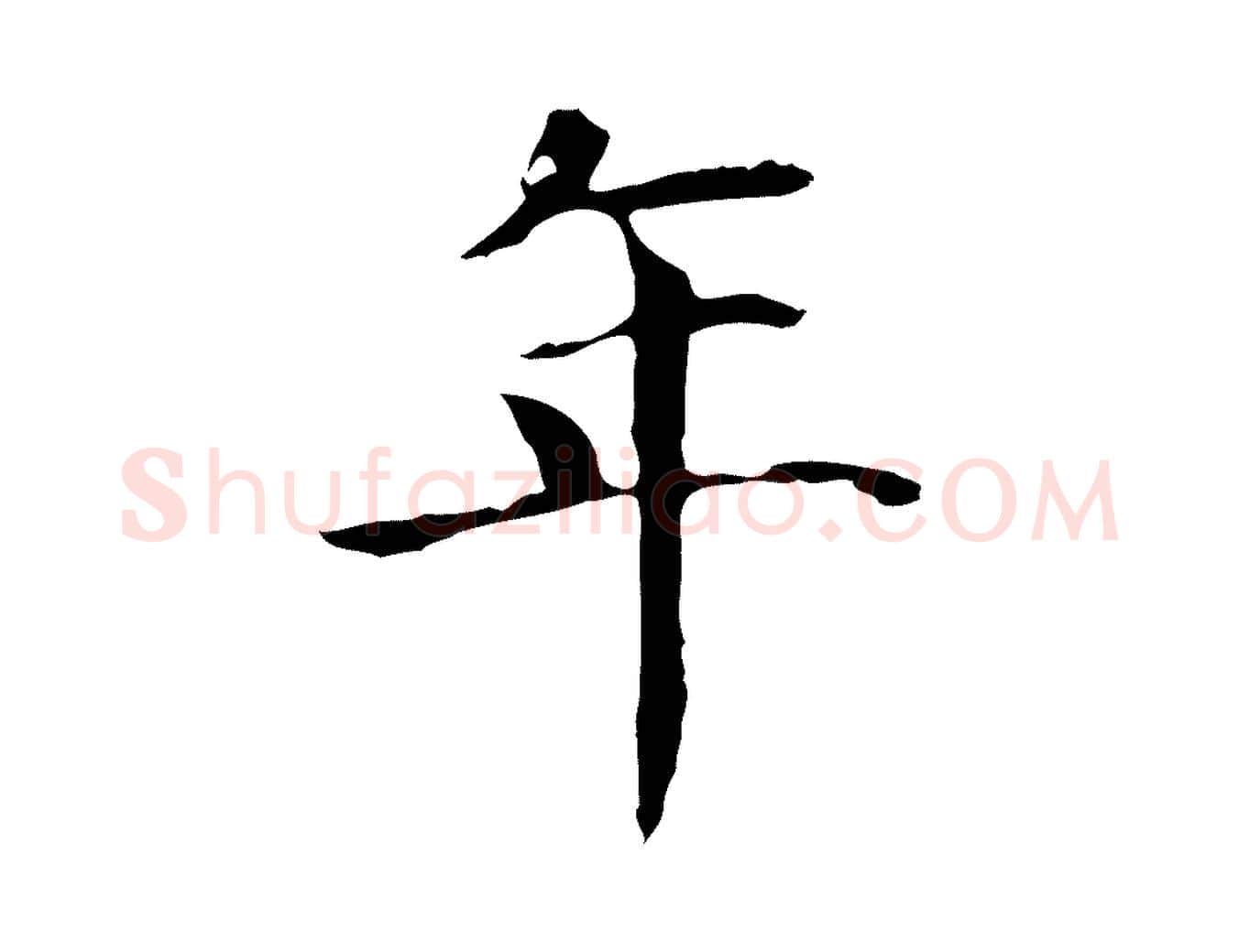 年毛笔行书写法,摘自明代董其昌洛神赋十三行补