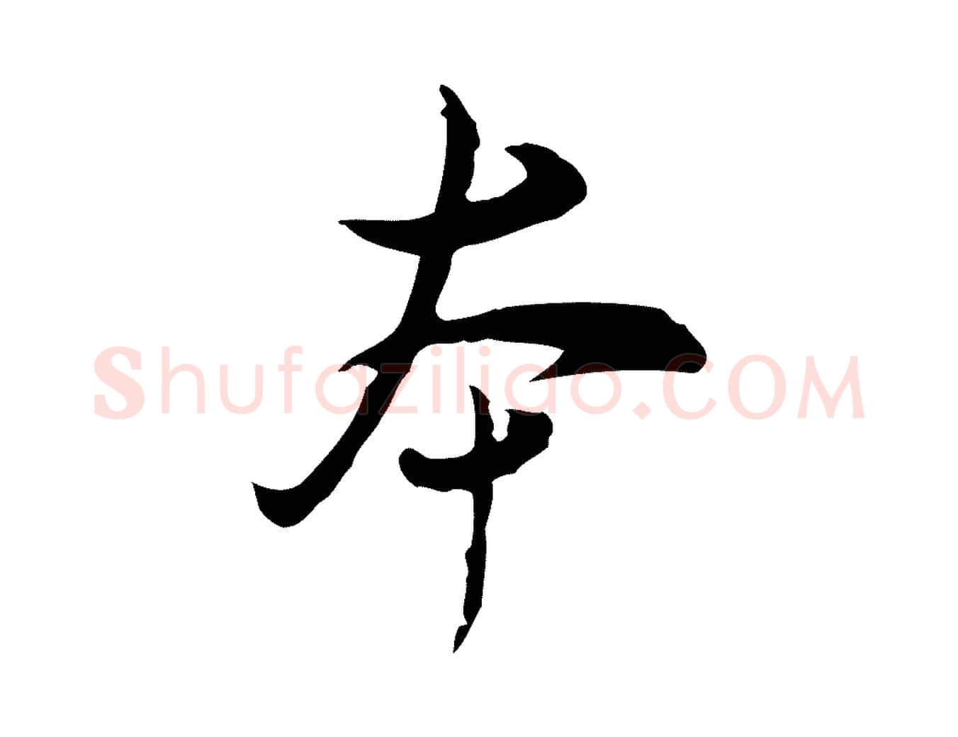 本毛笔行书写法,摘自明代董其昌洛神赋十三行补