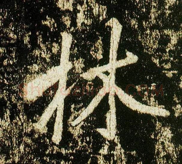 林毛笔行书写法,摘自唐李邕云麾将军碑