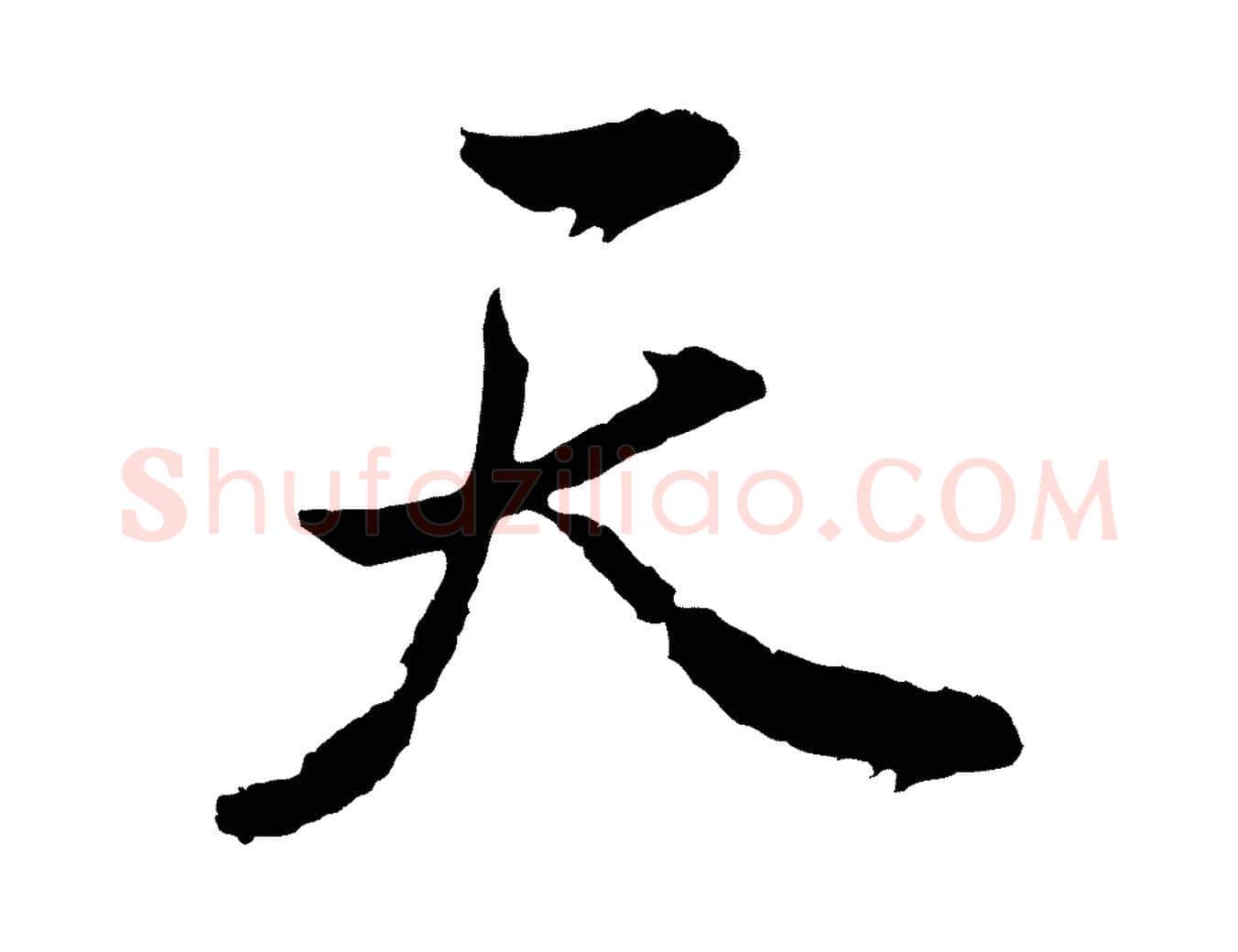 天毛笔行书写法,摘自明代董其昌题画十跋