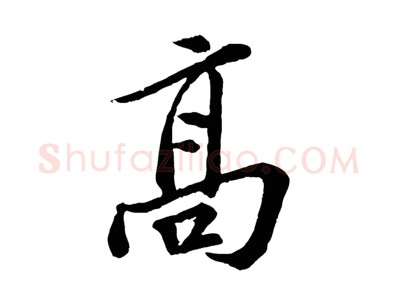 高毛笔行书写法,摘自宋代苏轼与久上人帖