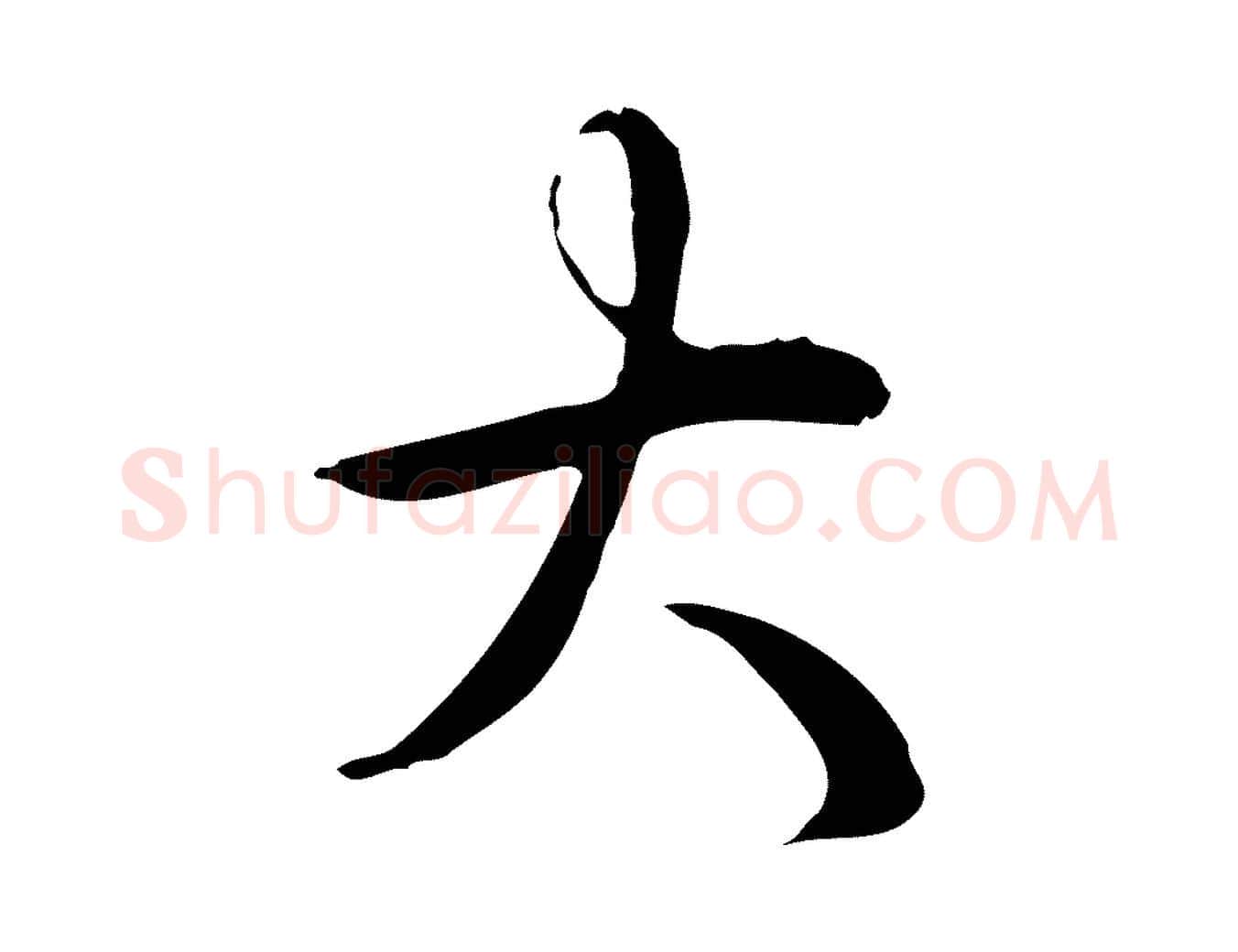 大毛笔行书写法,摘自清代高宗三希堂法帖