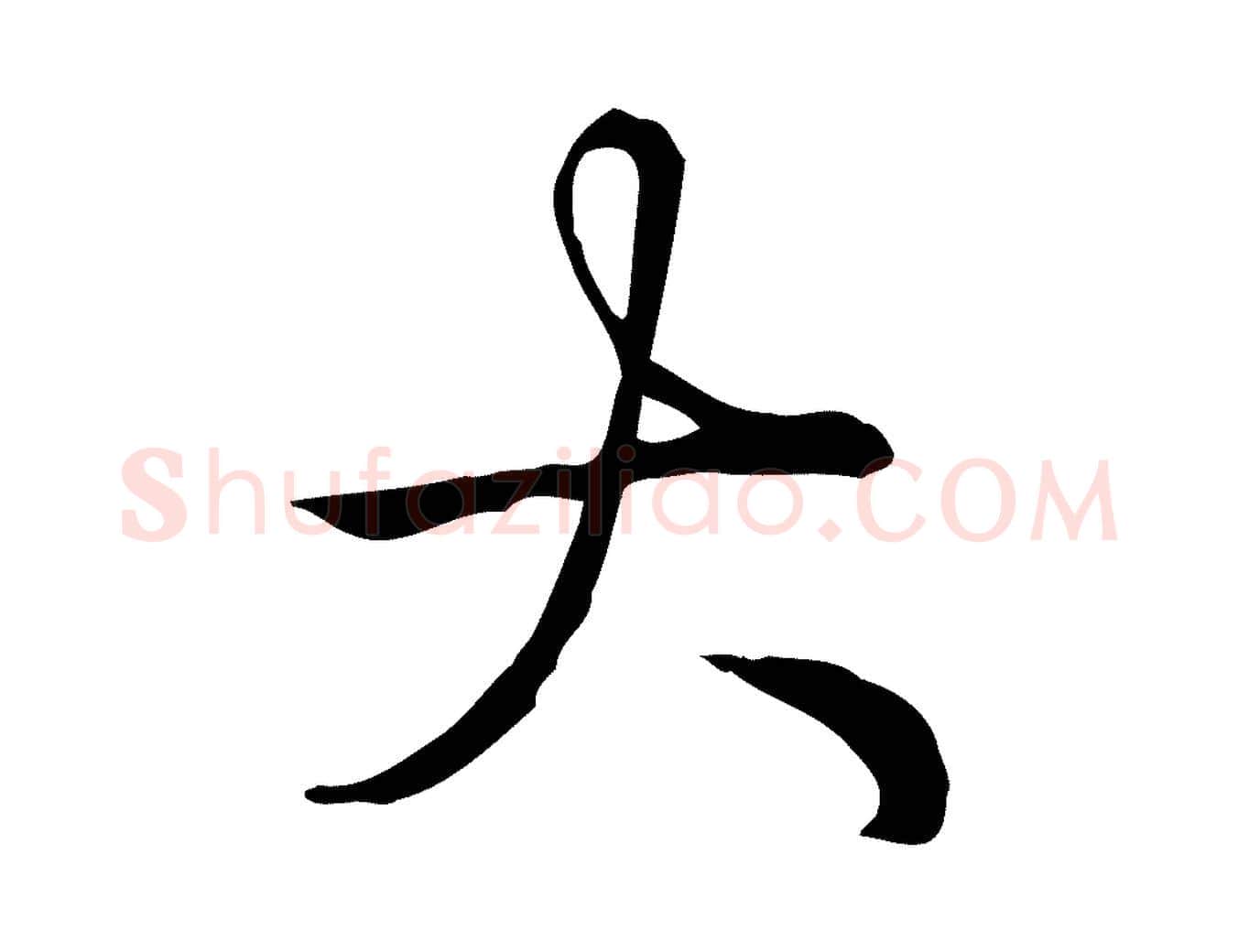 大毛笔行书写法,摘自清代高宗三希堂法帖