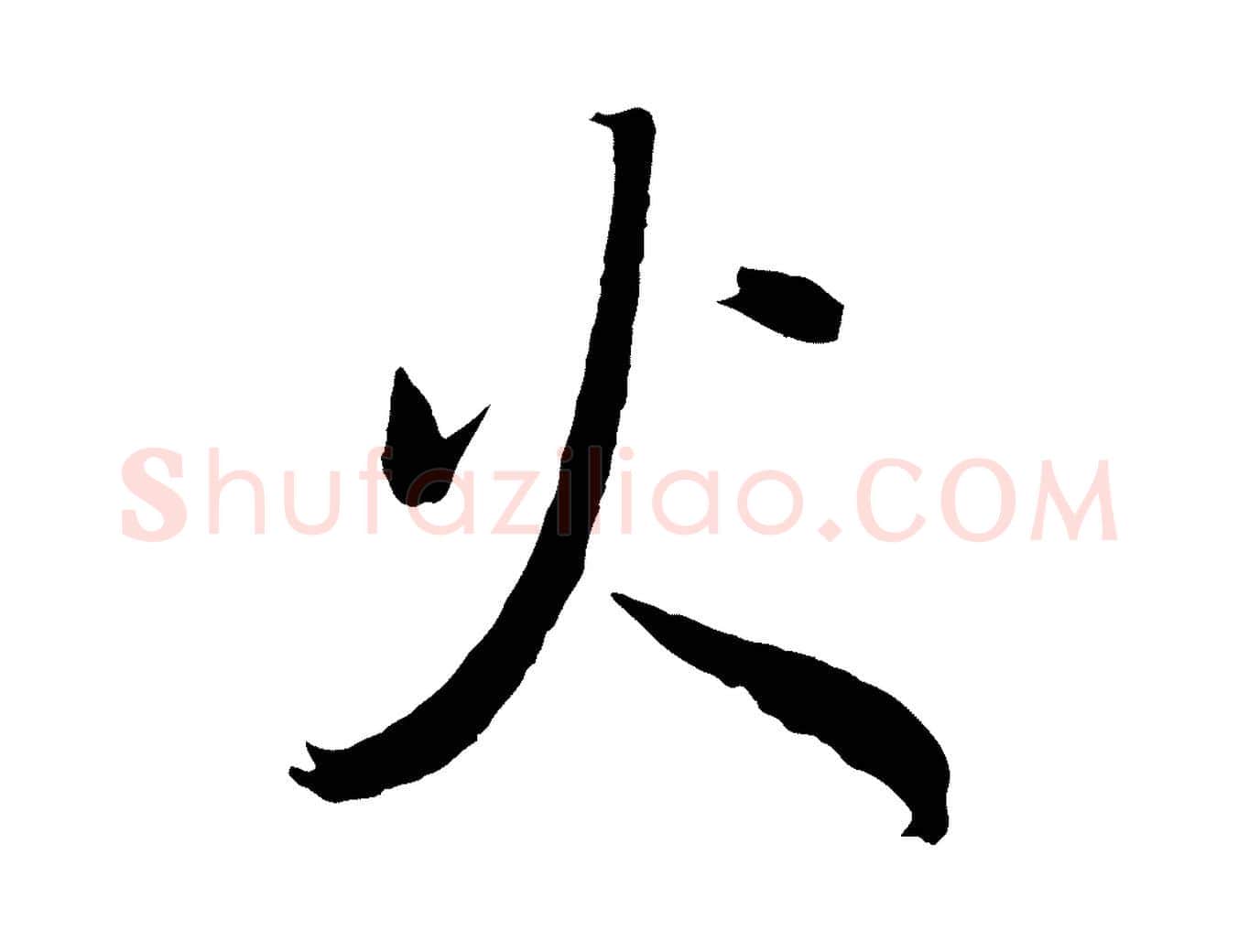 火毛笔行书写法,摘自明代董其昌临淳化五帖