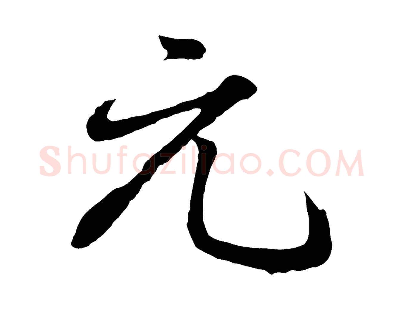 元毛笔行书写法,摘自明代董其昌龙神感应记