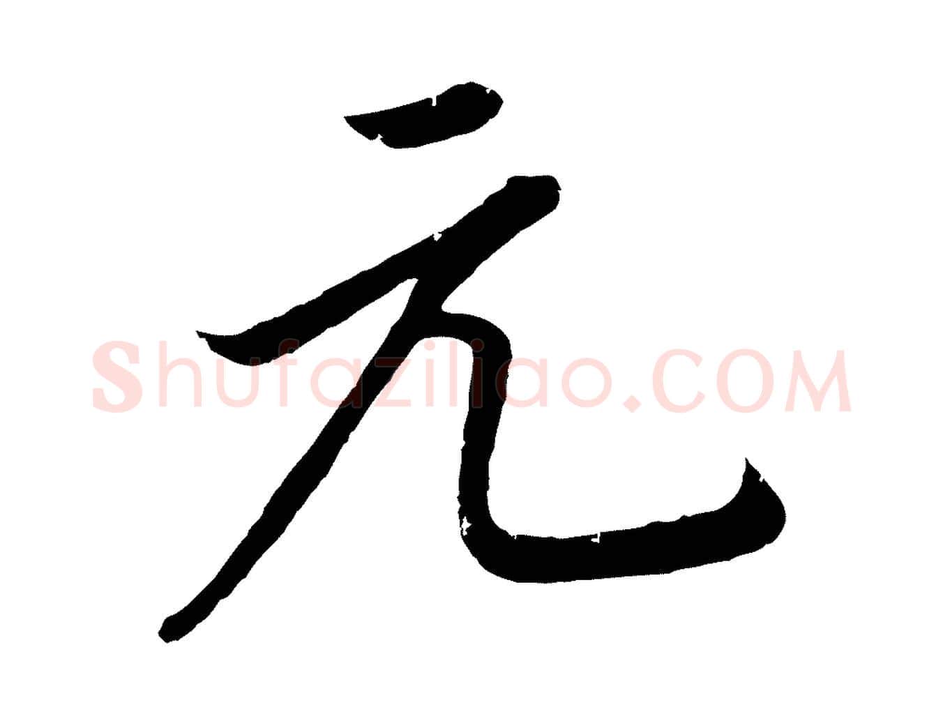 元毛笔行书写法,摘自明代董其昌龙神感应记
