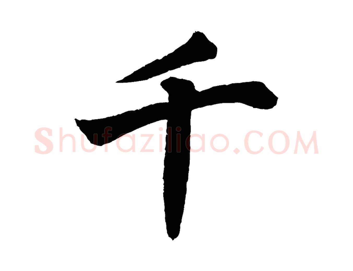 千毛笔行书写法,摘自明代董其昌龙神感应记