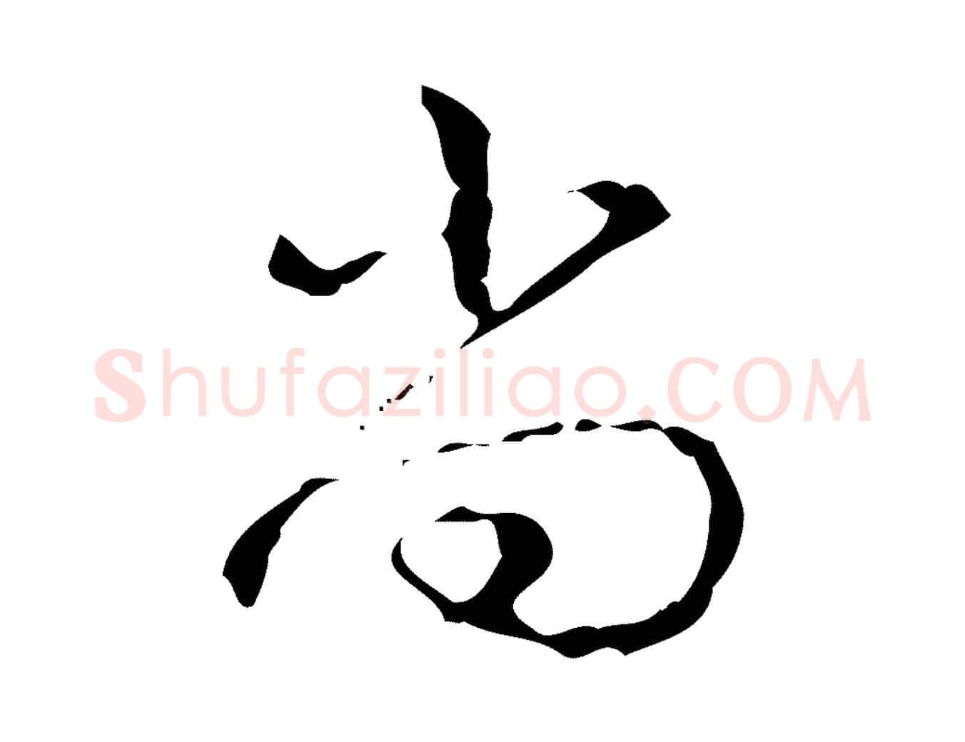 尚毛笔行书写法,摘自清代高宗跋中山松醪赋