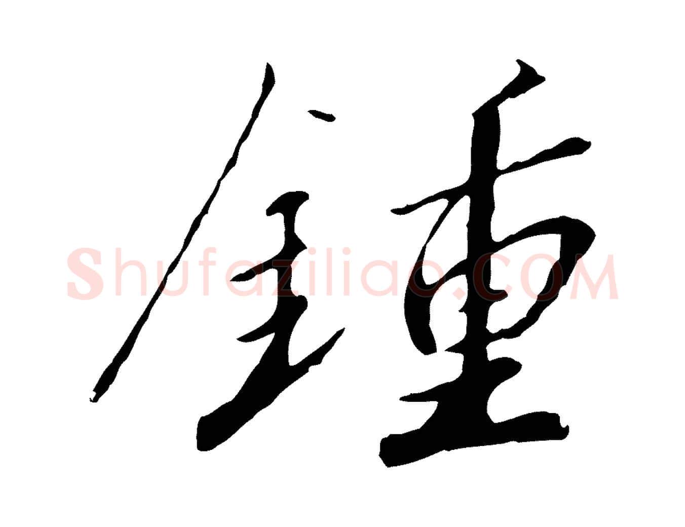 鍾毛笔行书写法,摘自宋代高宗千字文