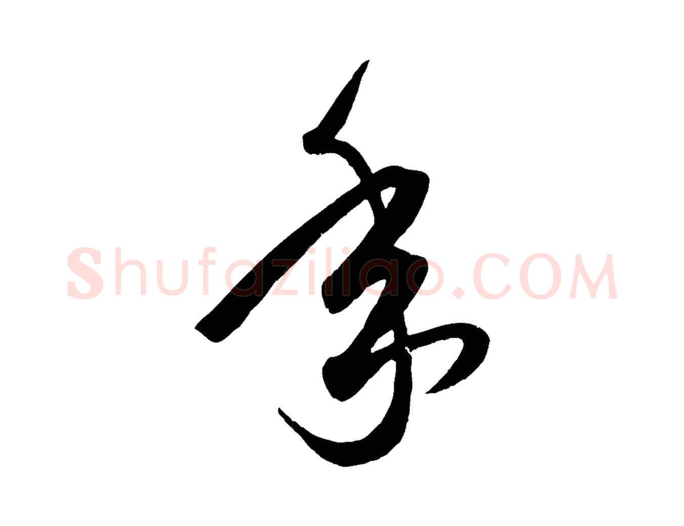 年毛笔行楷写法,摘自元代赵孟頫临右军帖