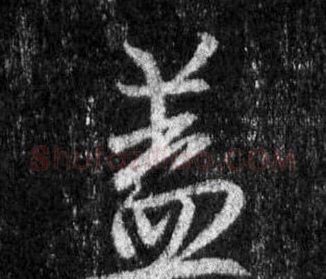 蓋字王羲之毛笔行书写法,摘自怀仁集圣教序