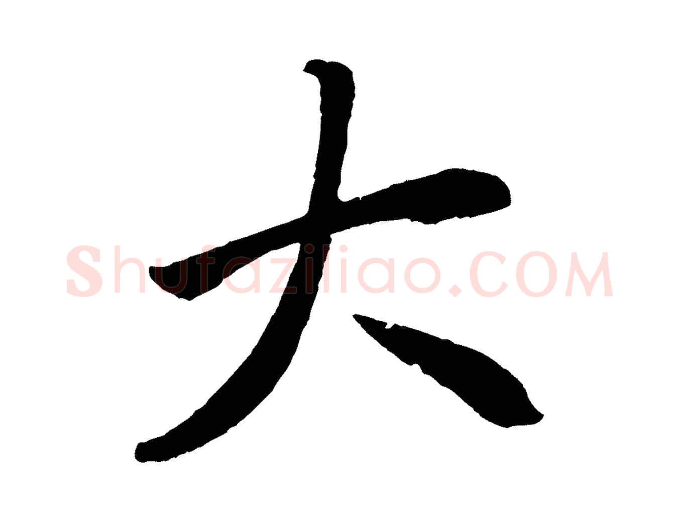 大毛笔行书写法,摘自明代董其昌龙神感应记