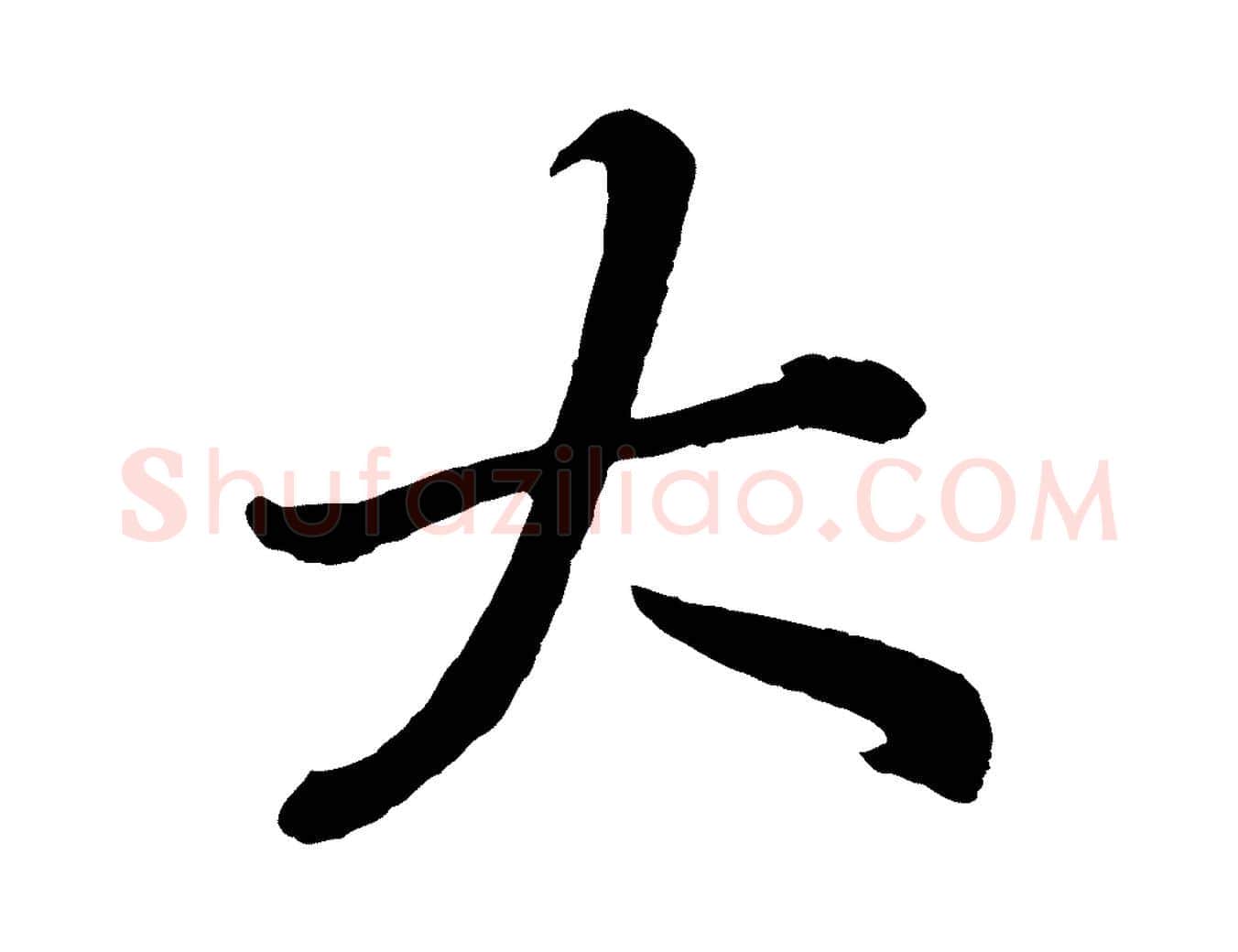 大毛笔行书写法,摘自明代董其昌龙神感应记