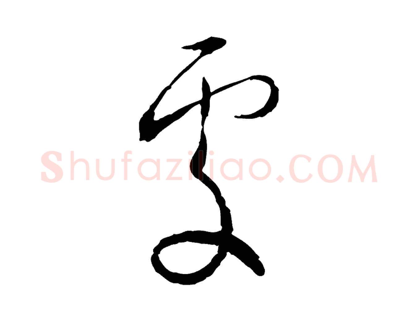 處毛笔行书写法,摘自宋代蔡襄与郎中帖