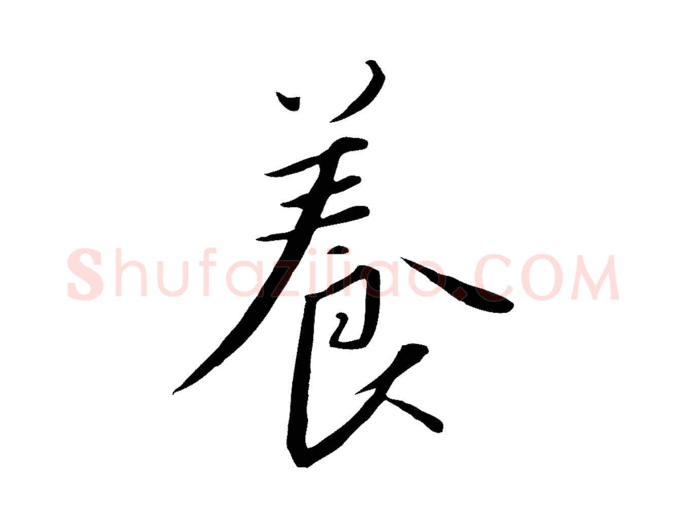 養毛笔行书写法,摘自宋代高宗千字文