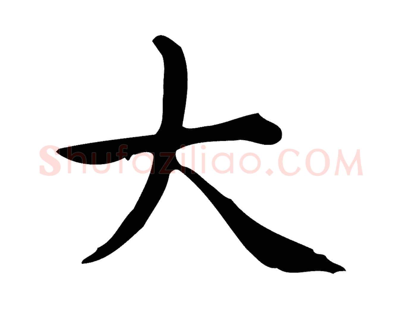 大毛笔行楷写法,摘自明代宋濂跋临东方先生画赞