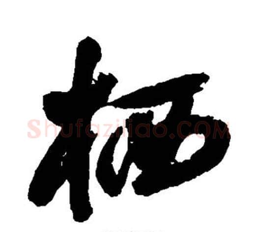 栖字归庄毛笔行书书法写法,摘自归庄毛笔行书书法作品