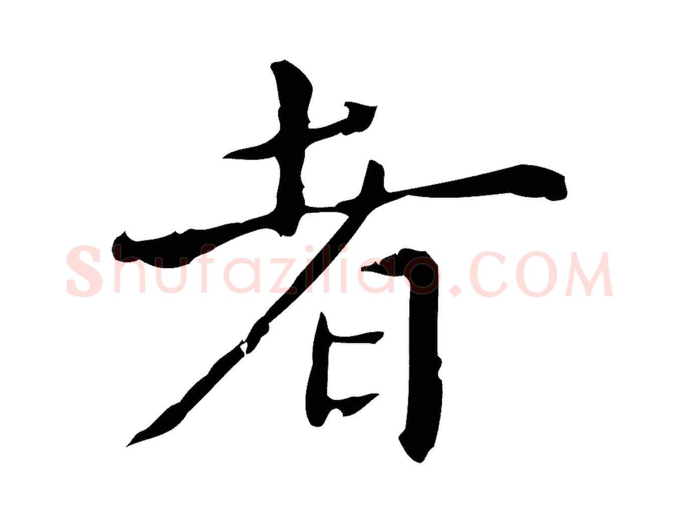 者毛笔行楷写法,摘自明代陆修正跋临右军帖