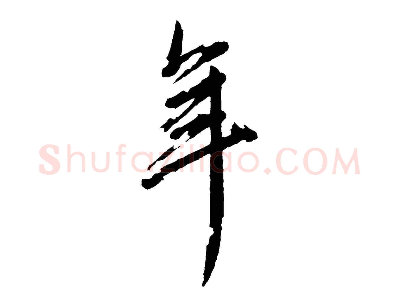 年毛笔行书写法,摘自明代董其昌跋保母帖