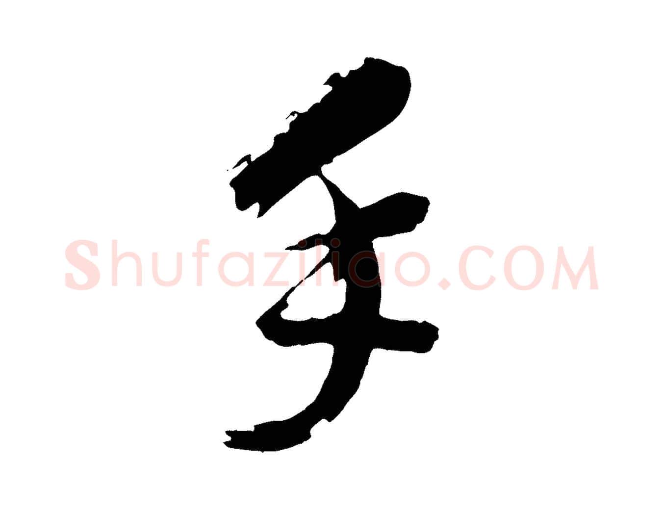 手毛笔行书写法,摘自明代董其昌跋保母帖