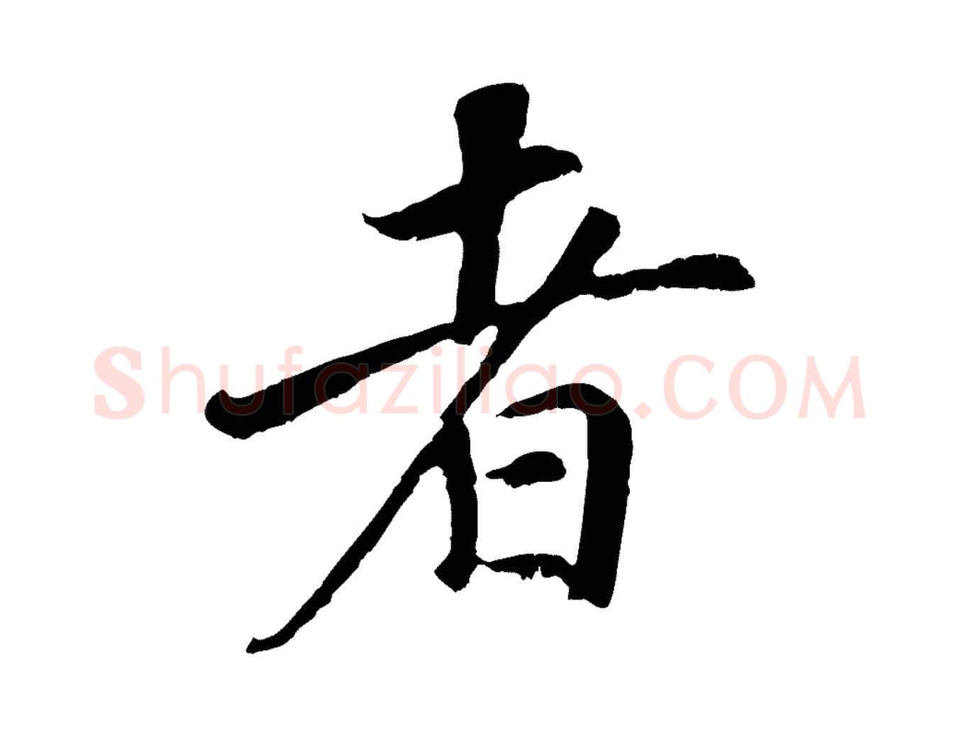 者毛笔行书写法,摘自明代董其昌龙神感应记