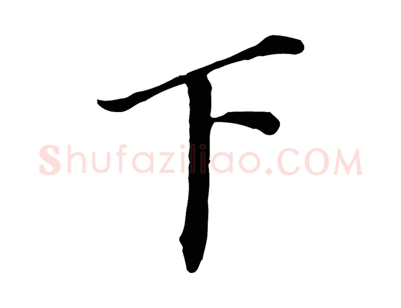 下毛笔行书写法,摘自明代董其昌跋孝经