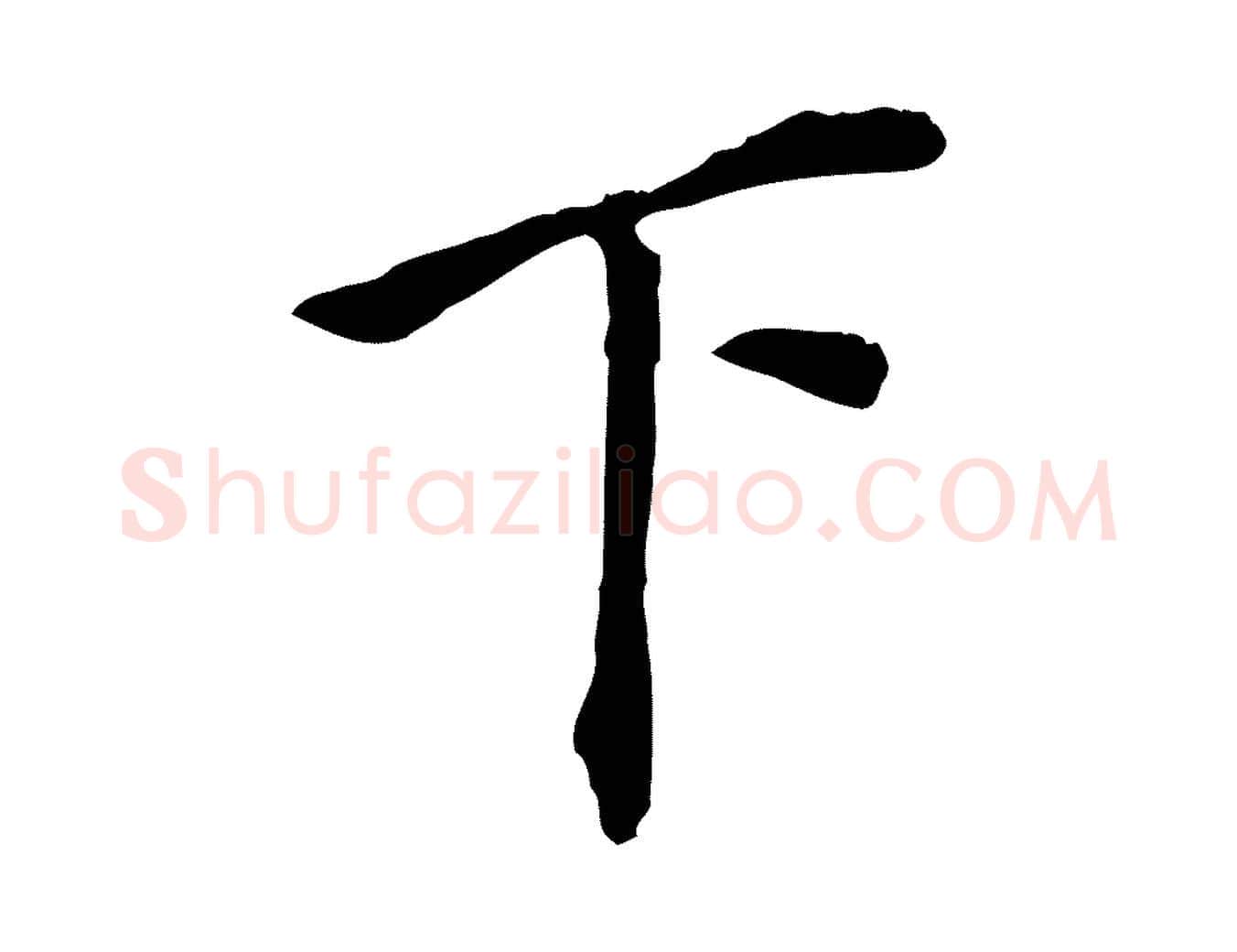 下毛笔行书写法,摘自明代董其昌跋孝经
