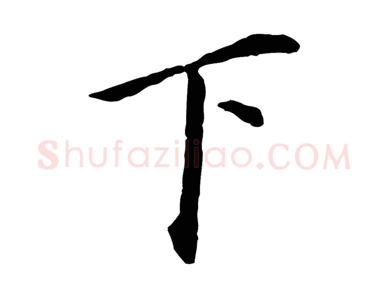 下毛笔行书写法,摘自明代董其昌跋孝经