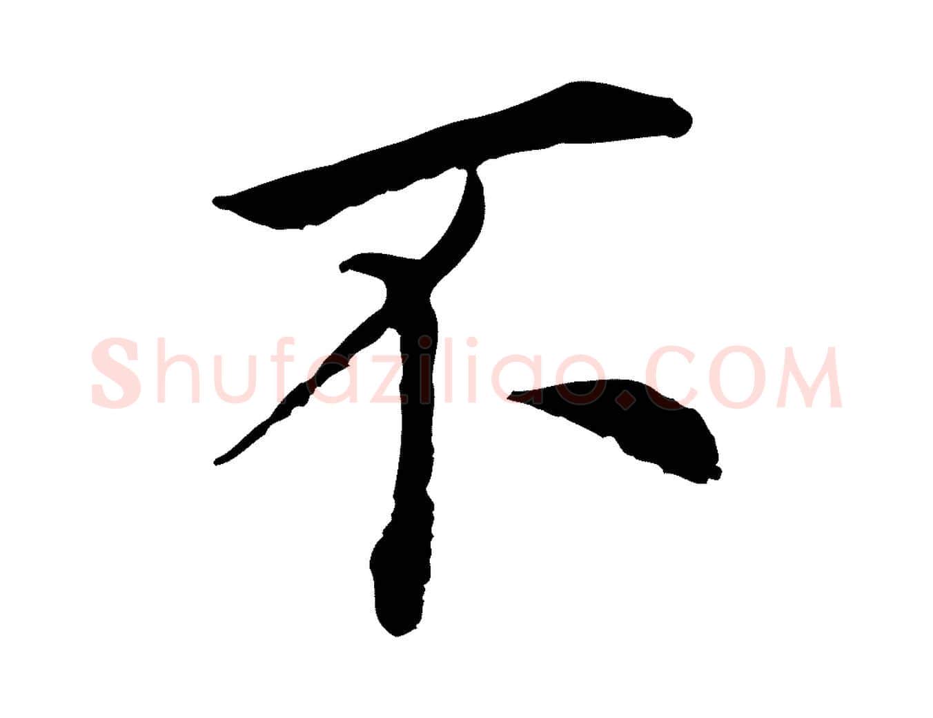 不毛笔行书写法,摘自明代董其昌跋孝经
