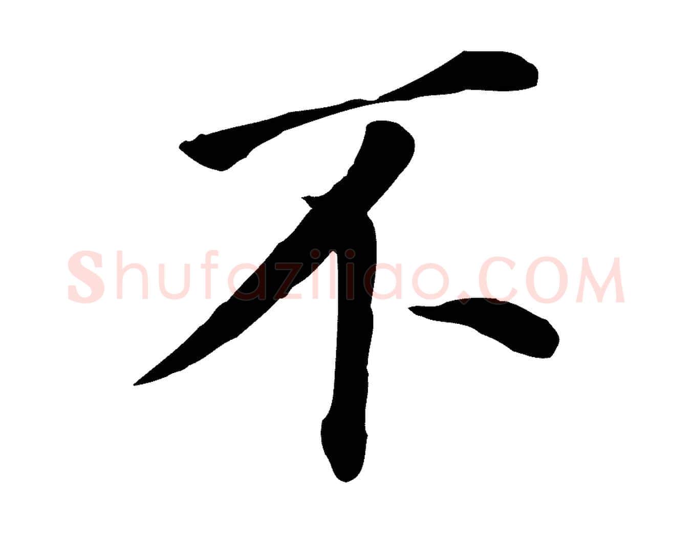 不毛笔行书写法,摘自明代董其昌跋孝经
