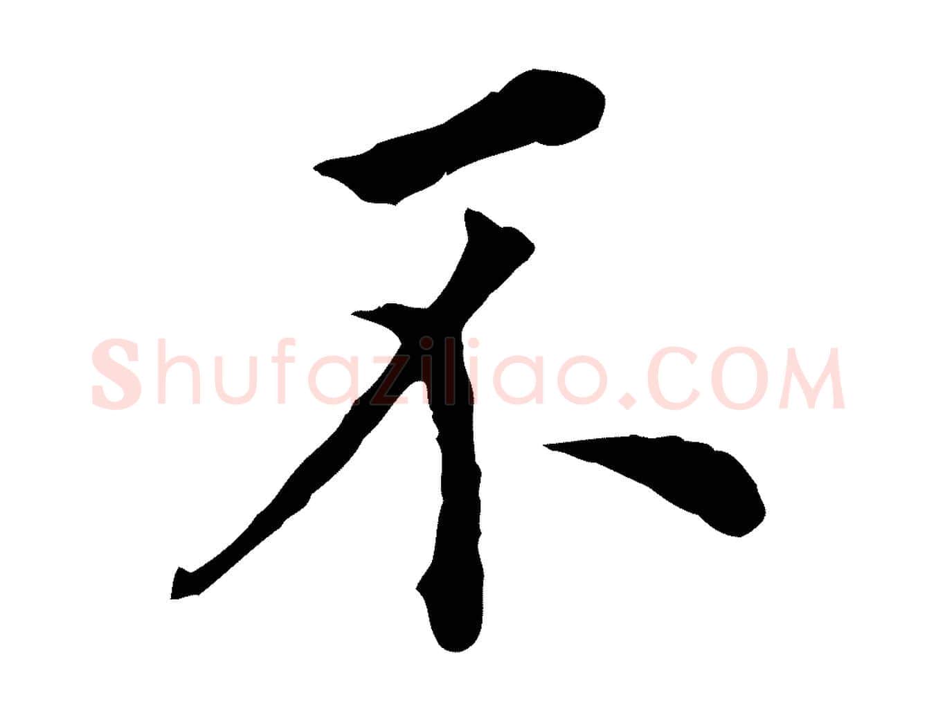 不毛笔行书写法,摘自明代董其昌跋孝经