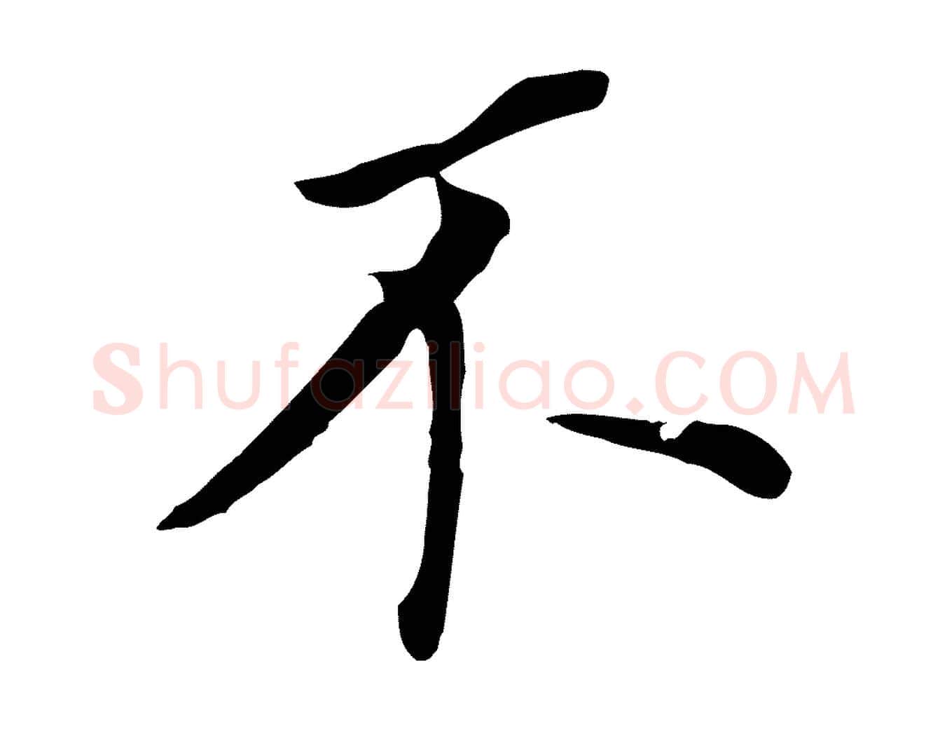 不毛笔行书写法,摘自明代董其昌跋孝经