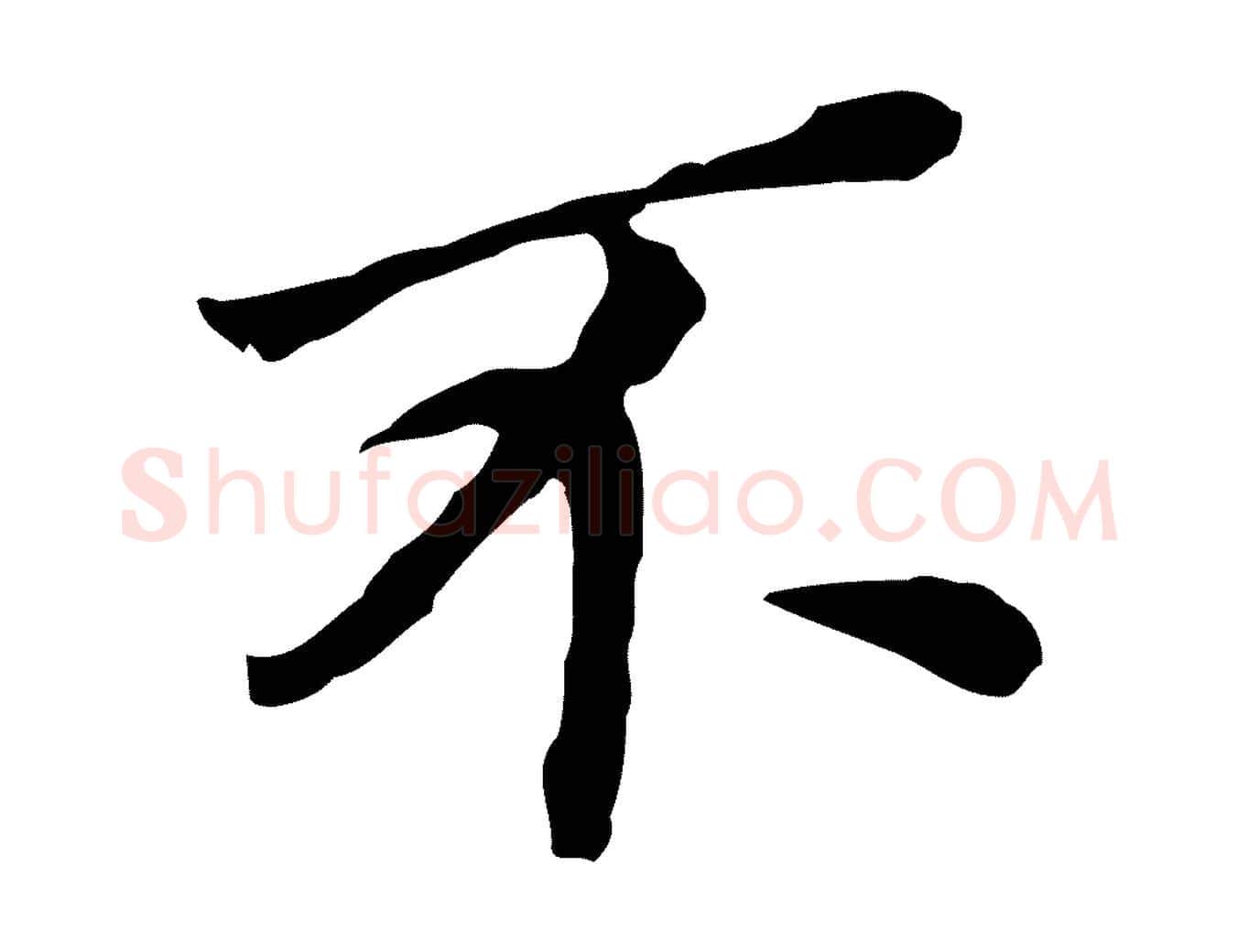 不毛笔行书写法,摘自明代董其昌跋孝经