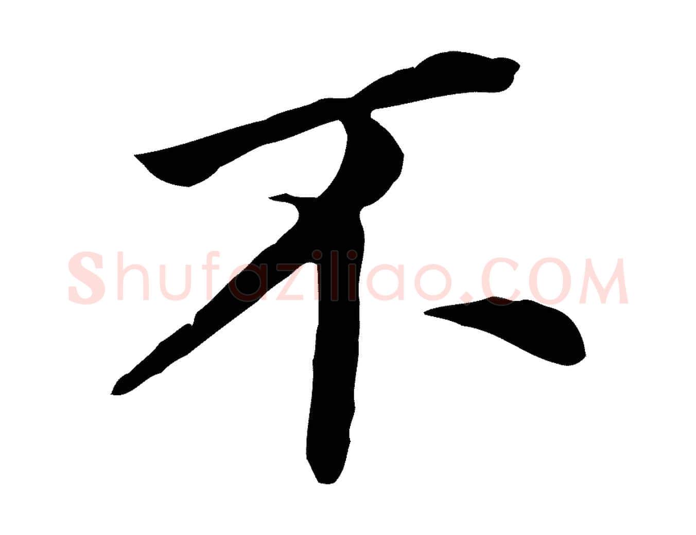 不毛笔行书写法,摘自明代董其昌跋孝经