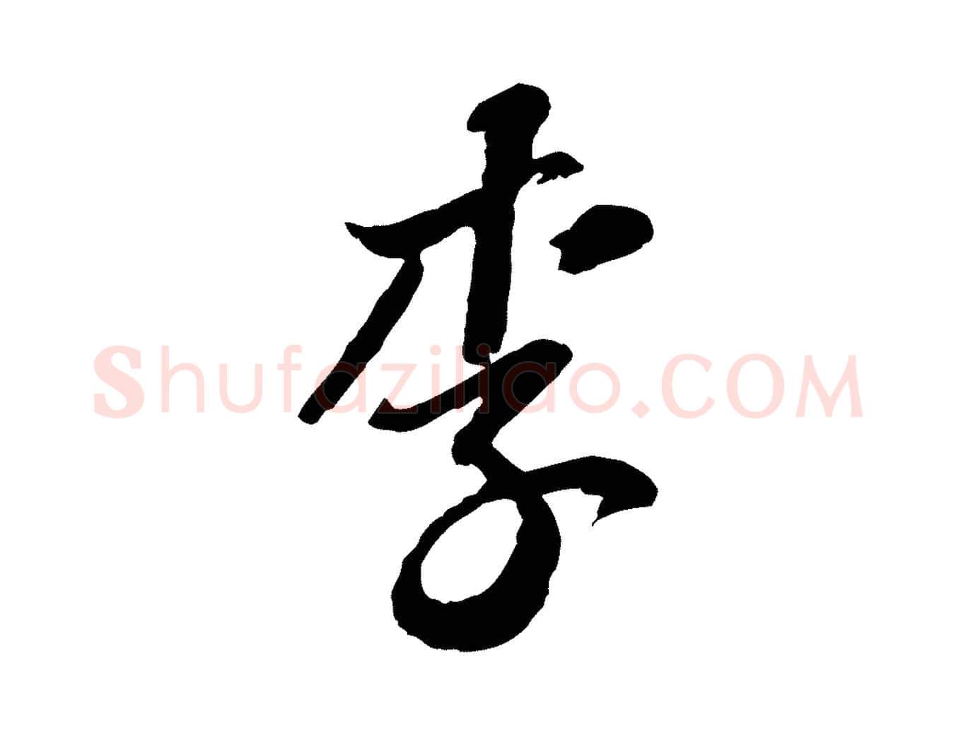 李毛笔行书写法,摘自宋代苏轼与郭廷评帖