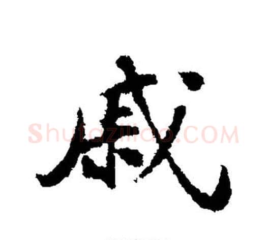 戚字苏轼毛笔行书书法写法,摘自苏轼毛笔行书书法作品
