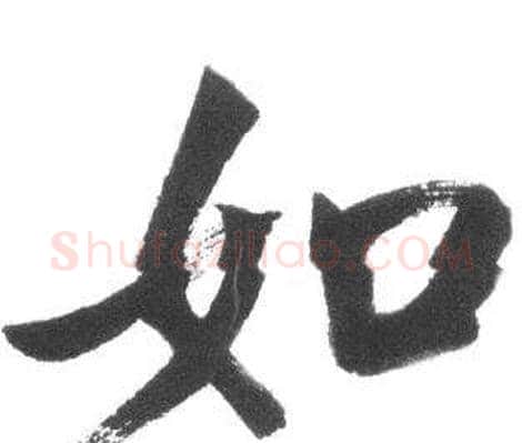 如字启功毛笔行书书法写法,摘自临八大山人荷上花歌帖