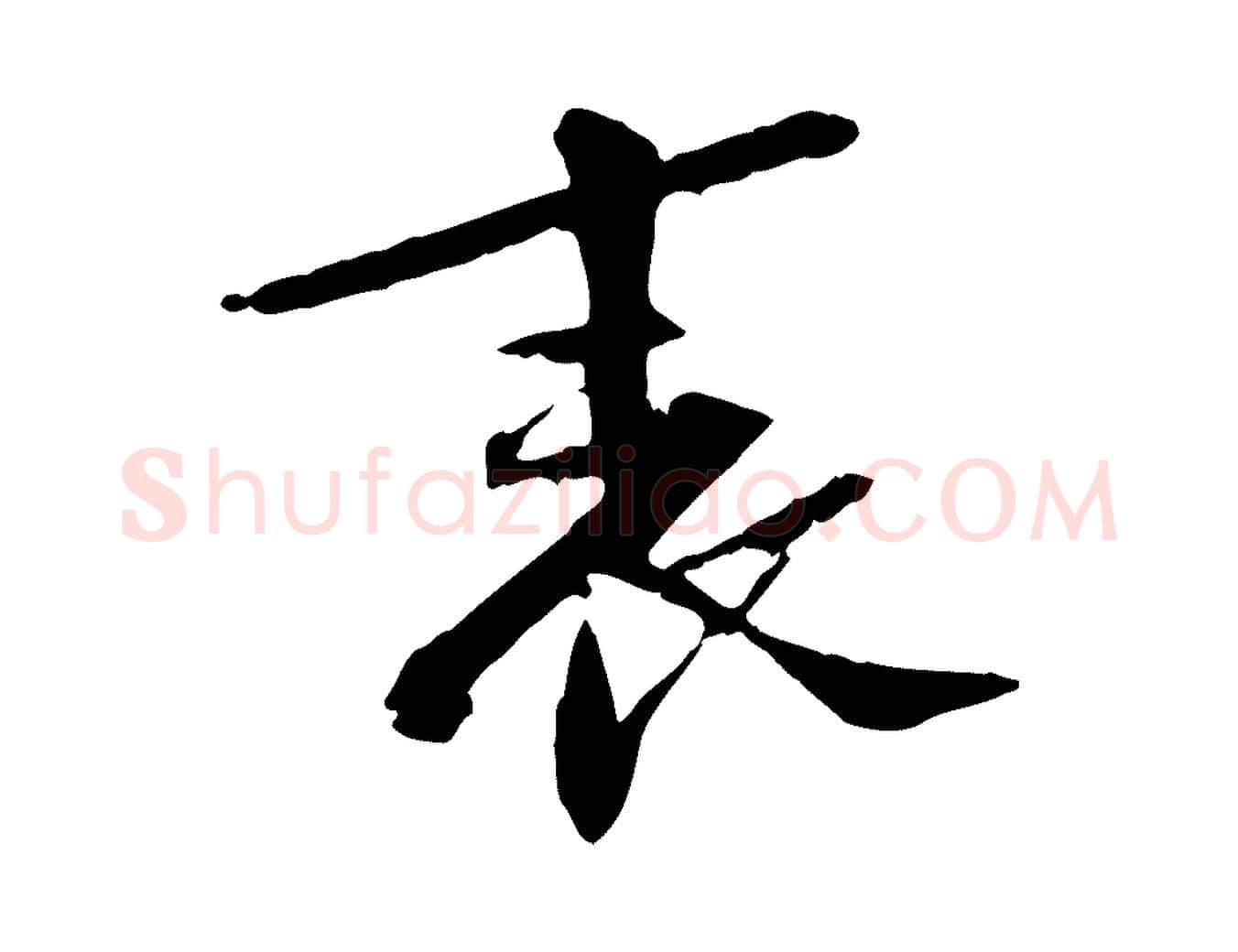 表毛笔行书写法,摘自宋代苏轼安焘批答帖