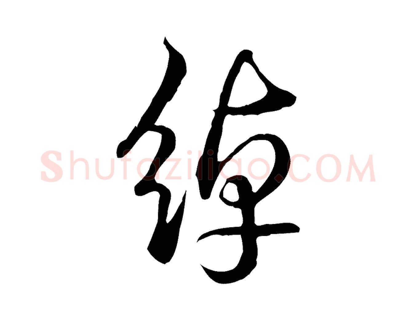 綽毛笔行书写法,摘自清代高宗跋张翰帖