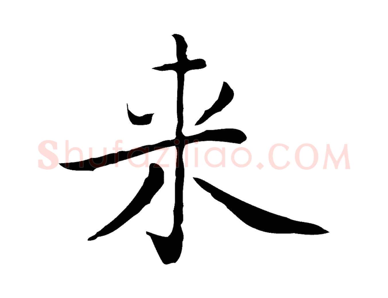來毛笔行楷写法,摘自明代祝允明前赤壁赋
