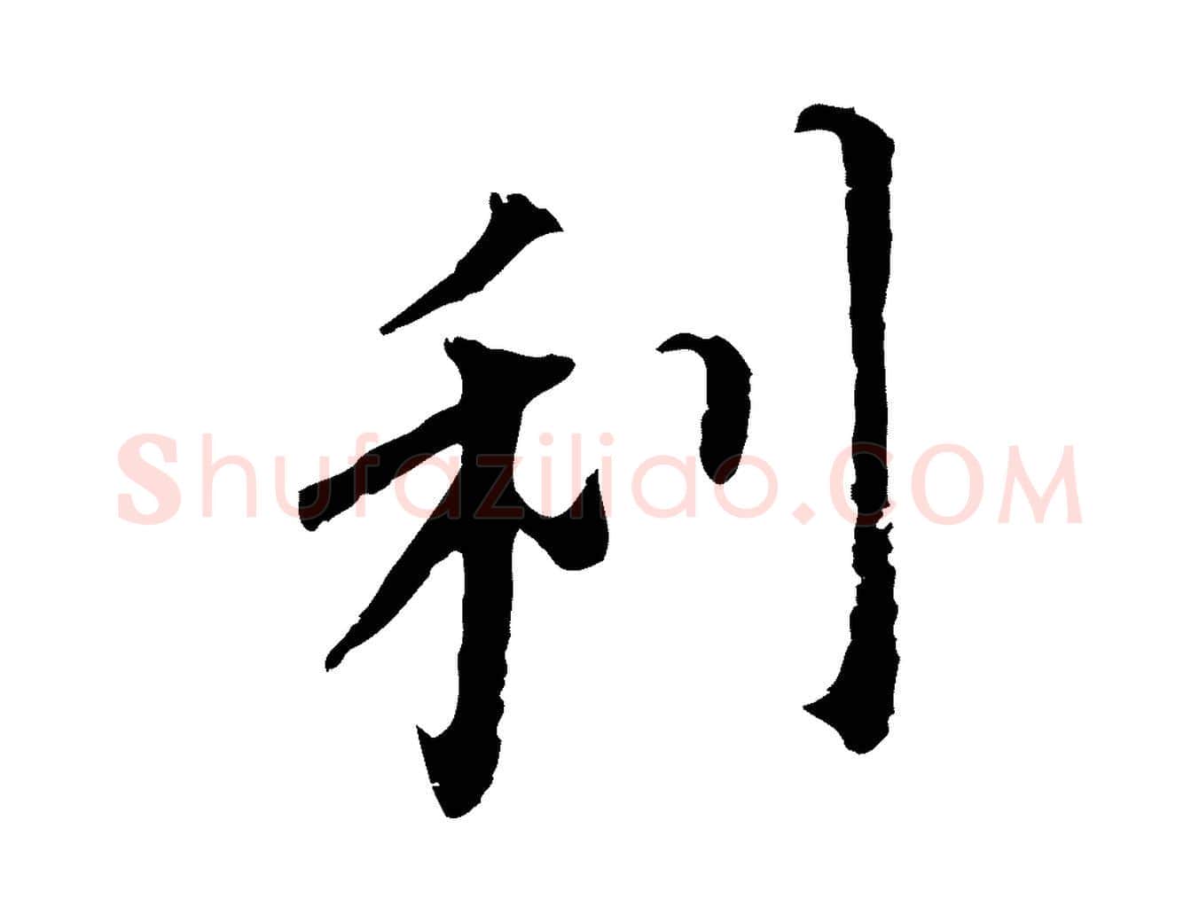 利毛笔行书写法,摘自明代董其昌跋孝经