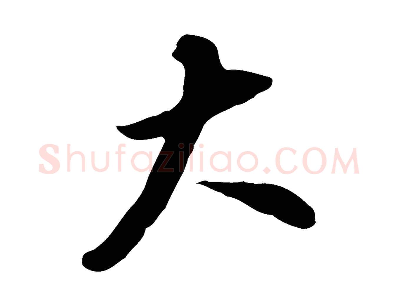 大毛笔行书写法,摘自明代董其昌跋孝经